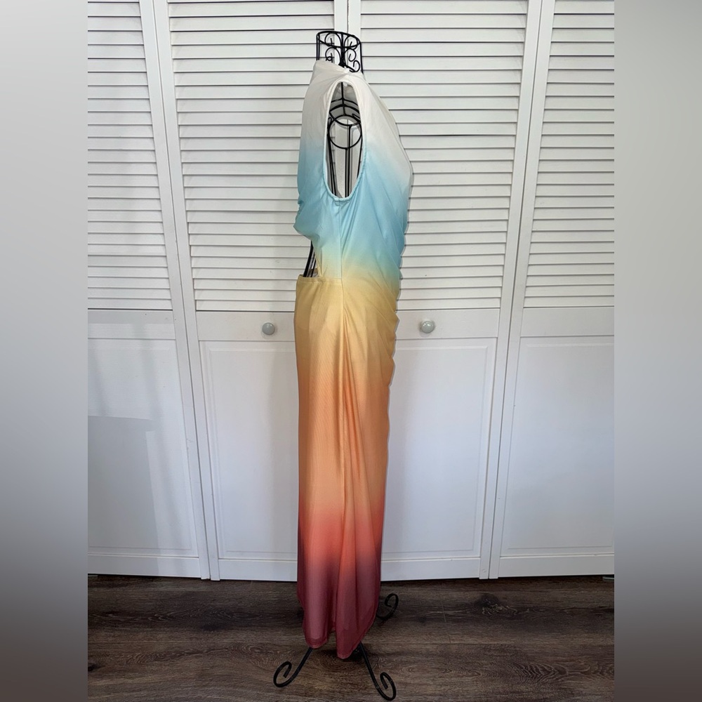 NWT🌊COMMENSE Gradient Mesh Backless Maxi Dress S… - image 5